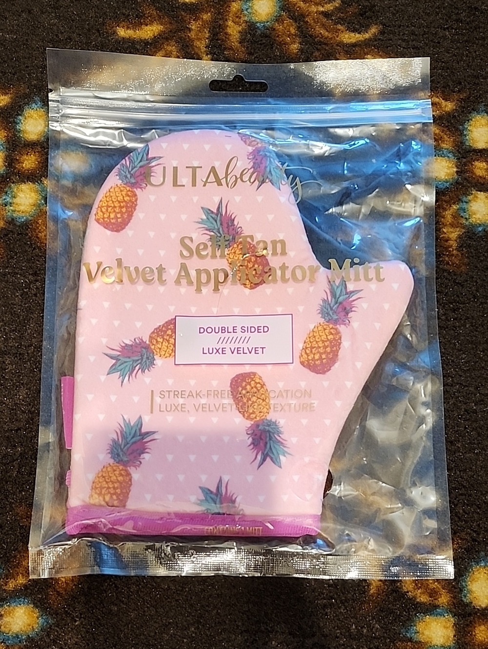 Ulta Beauty Pink Pineapple Velvet Tanning Mitt
